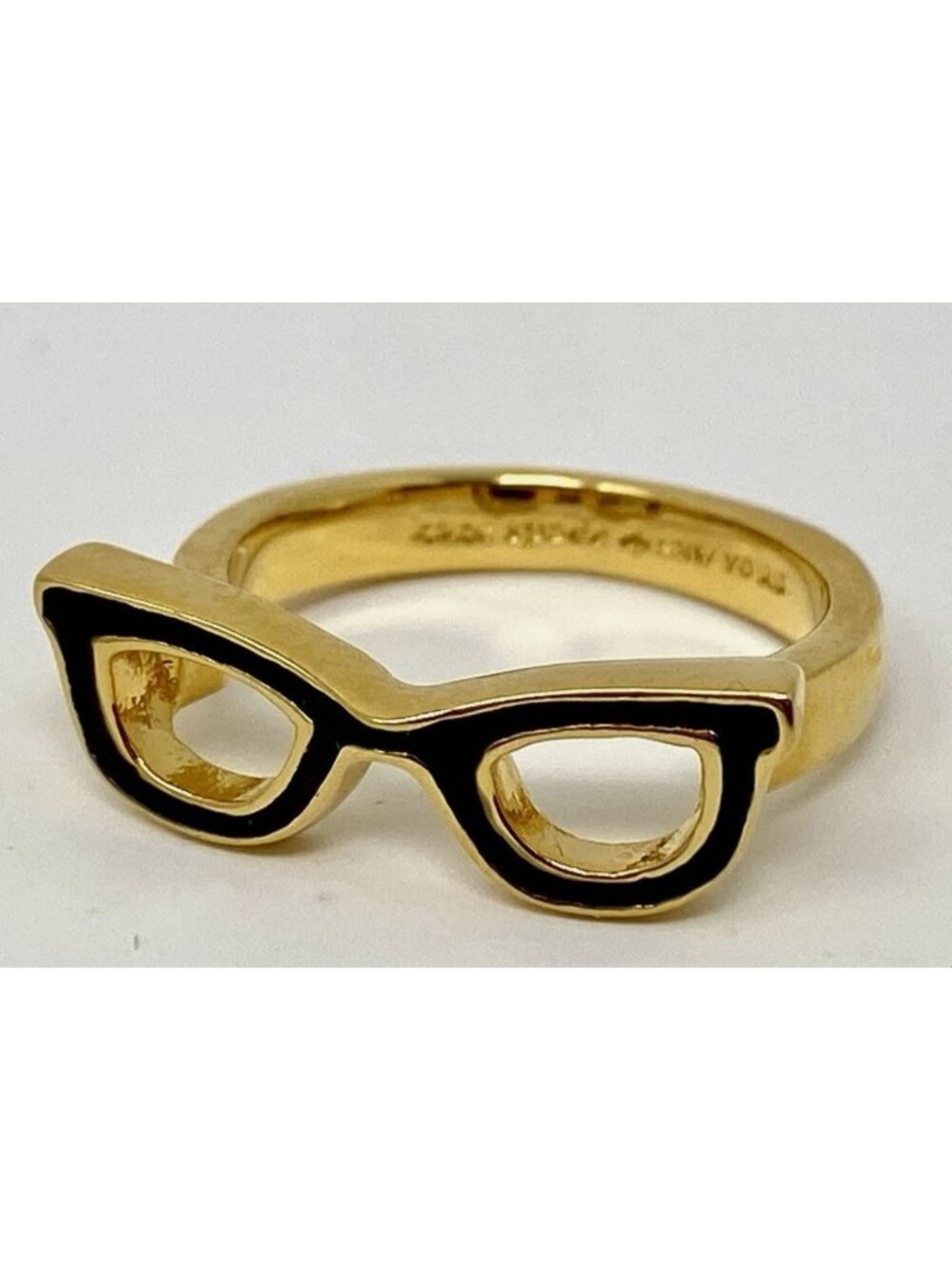 Kate Spade New York Brad Goreski Glasses Black/12k Gold Plated Ring Size 6